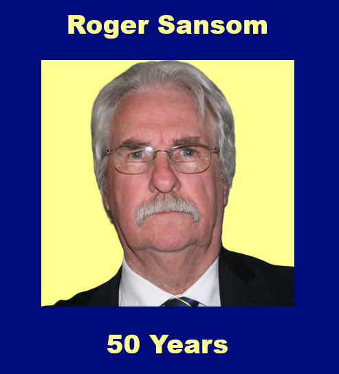 Hellenic League joins in the celebration of Roger Sansom’s 50 years of service to Lydney Town FC